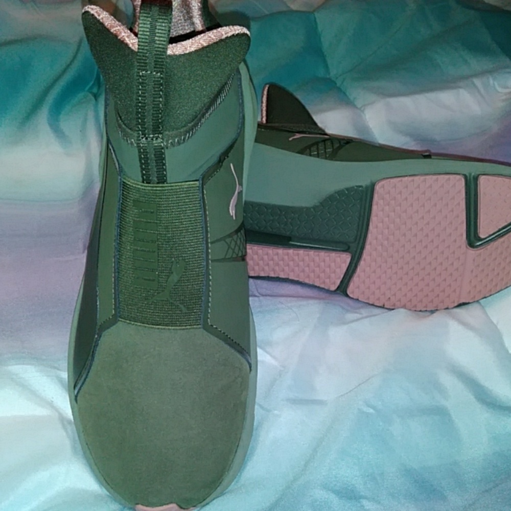 Green an pink sneakers